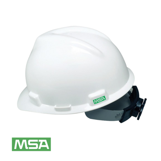 CASCO MSA V-GARD JOCKEY CON SLOT FAS- TRAC III BLANCO
