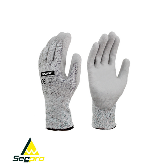 GUANTE ANTICORTE CUT5 G-FLEX PU GRIS - SEGPRO T/9